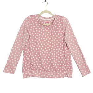 KATE SPADE Pink Floral Long Sleeve Pajama Top Crew Neck Sweatshirt SIZE XS